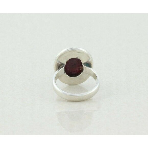 Sterling Silver Ruby Ring Size 5 3/4 - Picture 6 of 7
